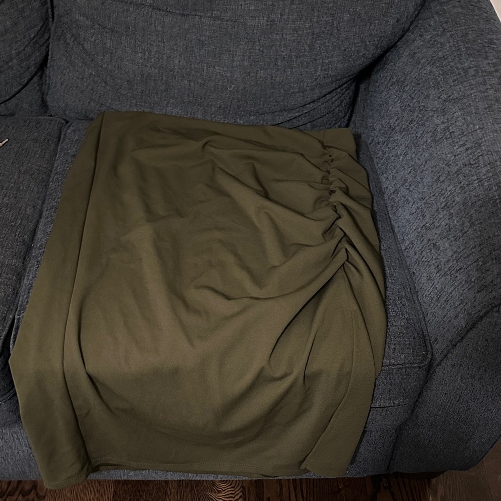 Ashley Stewart Olive Pencil Skirt